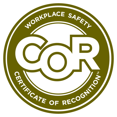 Work Safety Certificate of Recognition | Spectrum Equipment